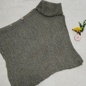 Cozy olive green poncho